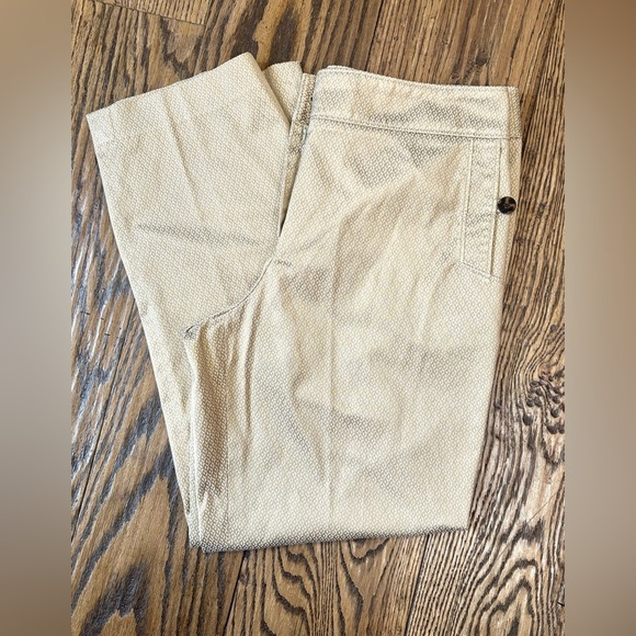 Talbots Gold Geometric Patterned Pants, Metalic Stetch - Picture 1 of 6